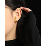 Geometric Circle Cross Lines Stud Earrings Punk Jewelry