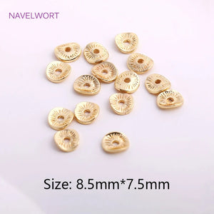 18K Plating Arc Stripe Spacer Beads for Jewelry Making