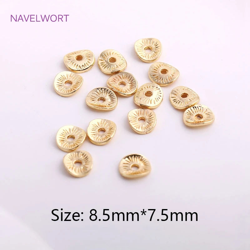 18K Plating Arc Stripe Spacer Beads for Jewelry Making