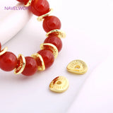 18K Plating Arc Stripe Spacer Beads for Jewelry Making
