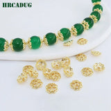 8.5mm Flower Bead Caps 18K Plated Brass Metal for DIY Jewelry Making
