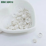 8.5mm Flower Bead Caps 18K Plated Brass Metal for DIY Jewelry Making