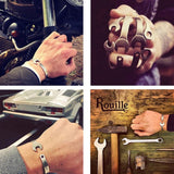 Stainless Steel Wrench Spanner Bangle Silver Bracelet
