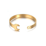 Stainless Steel Wrench Spanner Bangle Silver Bracelet