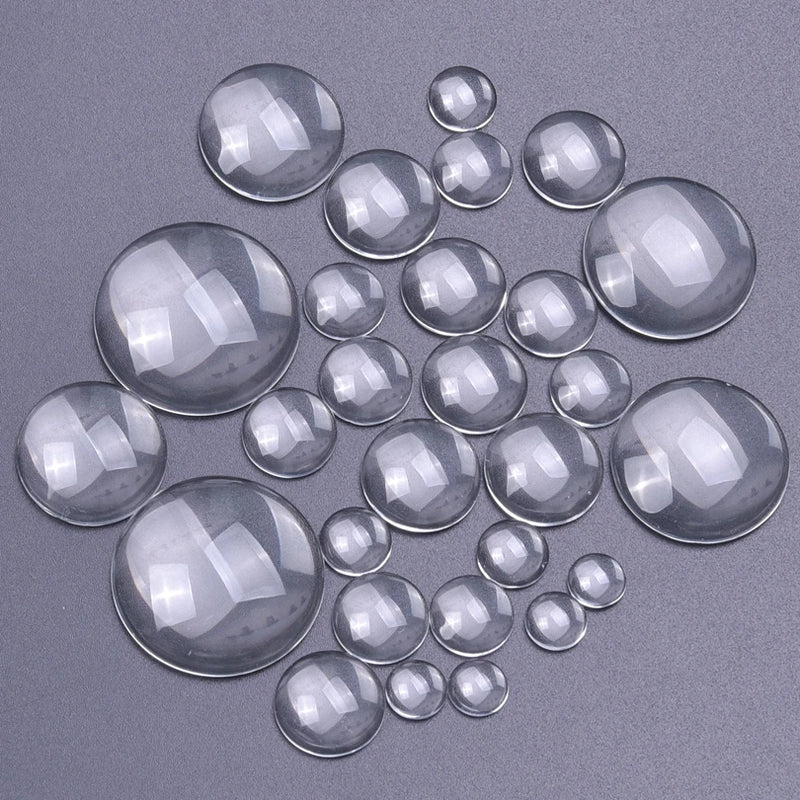 Clear Glass Cabochons for DIY Jewelry Making Pendant Bulk