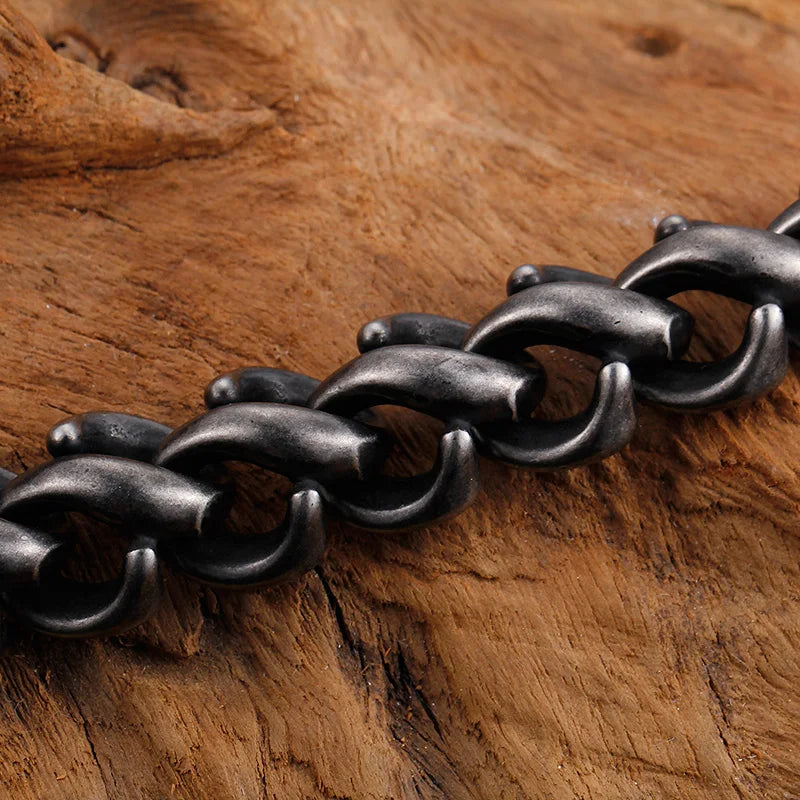 8.66'' Stainless Steel Biker Chain Bracelet for Men