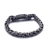 Vintage Stainless Steel Link Chain Bracelet Bangle 8.66 inch