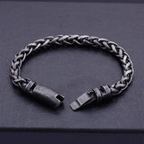 Vintage Stainless Steel Link Chain Bracelet Bangle 8.66 inch