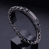 Vintage Stainless Steel Link Chain Bracelet Bangle 8.66 inch