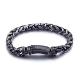 Vintage Stainless Steel Link Chain Bracelet Bangle 8.66 inch