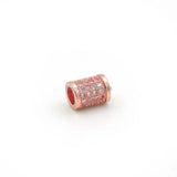 8*7*7mm Micro Pave Clear CZ Tube Beads for DIY Bracelets Necklaces