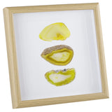 8.7" Framed Geode Agate Slice Wall Art, Healing Crystal Agate Stone Panel Decor