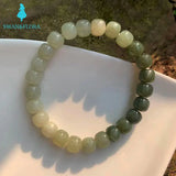 8*7MM Natural Stone Hetian Jade Bracelet Woman Man Gemstone Jewelry Bracelets