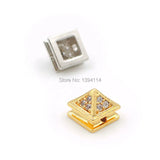 8mm Clear CZ Pyramid Beads for DIY Bracelets Necklaces