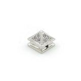 8mm Clear CZ Pyramid Beads for DIY Bracelets Necklaces