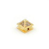 8mm Clear CZ Pyramid Beads for DIY Bracelets Necklaces