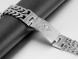 18MM Stainless Steel Spanish Bible ID Bracelet, XMAS Gift
