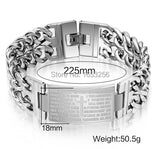 18MM Stainless Steel Spanish Bible ID Bracelet, XMAS Gift