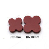 8*8mm -10*10mm Red Synthetic Gemstone Clover Four Leaf Turquoise Stone