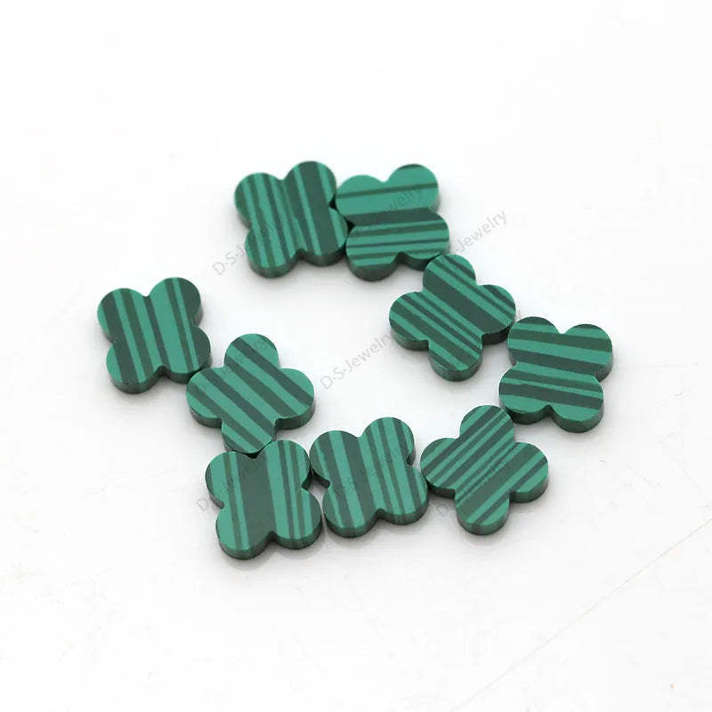 8*8mm -10*10mm Red Synthetic Gemstone Clover Four Leaf Turquoise Stone