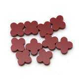 8*8mm -10*10mm Red Synthetic Gemstone Clover Four Leaf Turquoise Stone