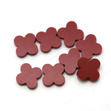8*8mm -10*10mm Red Synthetic Gemstone Clover Four Leaf Turquoise Stone