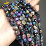 8mm Tiger Eye Stone Beads Flat Round Spacer Beads 15''