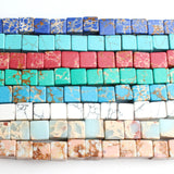 8*8mm Sea Sediment/Magnesite/Turquoise Spacer Beads Natural Stone Bead