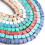 8*8mm Sea Sediment/Magnesite/Turquoise Spacer Beads Natural Stone Bead