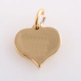 8mm Mini Heart Stainless Steel Charm, Custom Logo Engraving, Mirror Polish