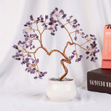 Natural Crystal Money Tree Feng Shui Home Decor