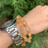 8-9MM Citrine Crystal Beads Bracelet - Crystal Gift for Women