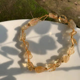 8-9MM Citrine Crystal Beads Bracelet - Crystal Gift for Women