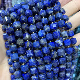 8-9MM Faceted Stone Square Quartz Agates Amazonite Beads