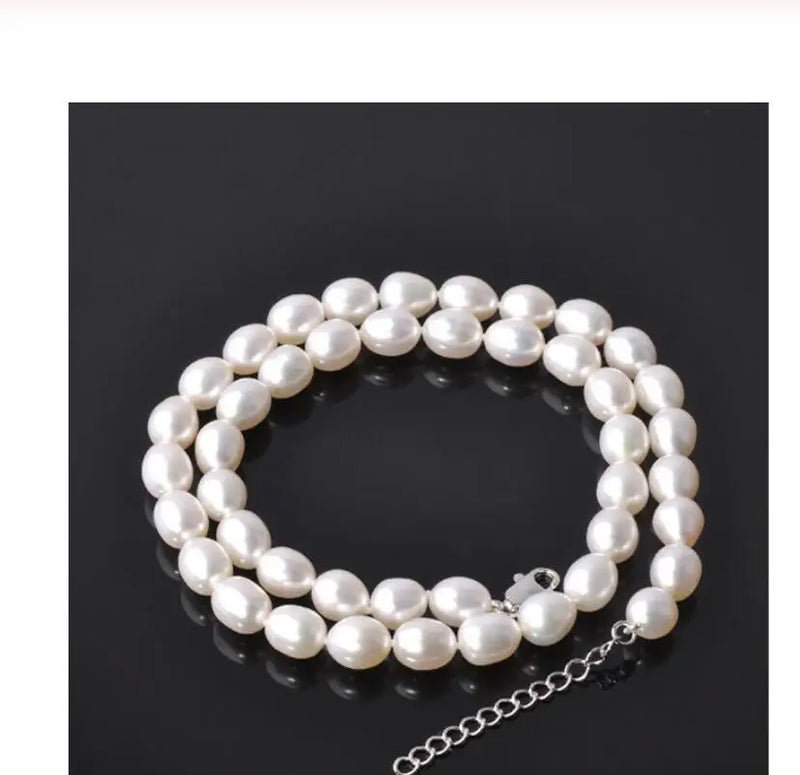 8-9MM Alloy Freshwater Pearl Necklace