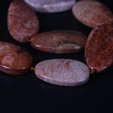 Large Orange Coral Jades Smooth Slab Nugget Beads