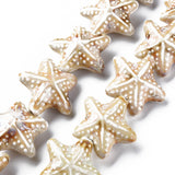 8~9Pcs Ocean Shell Star Ceramic Beads Colored Strand Jewelry DIY