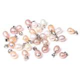 10PCS Water Drop Pearl Pendants Clasps for Jewelry Making