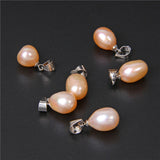 10PCS Water Drop Pearl Pendants Clasps for Jewelry Making