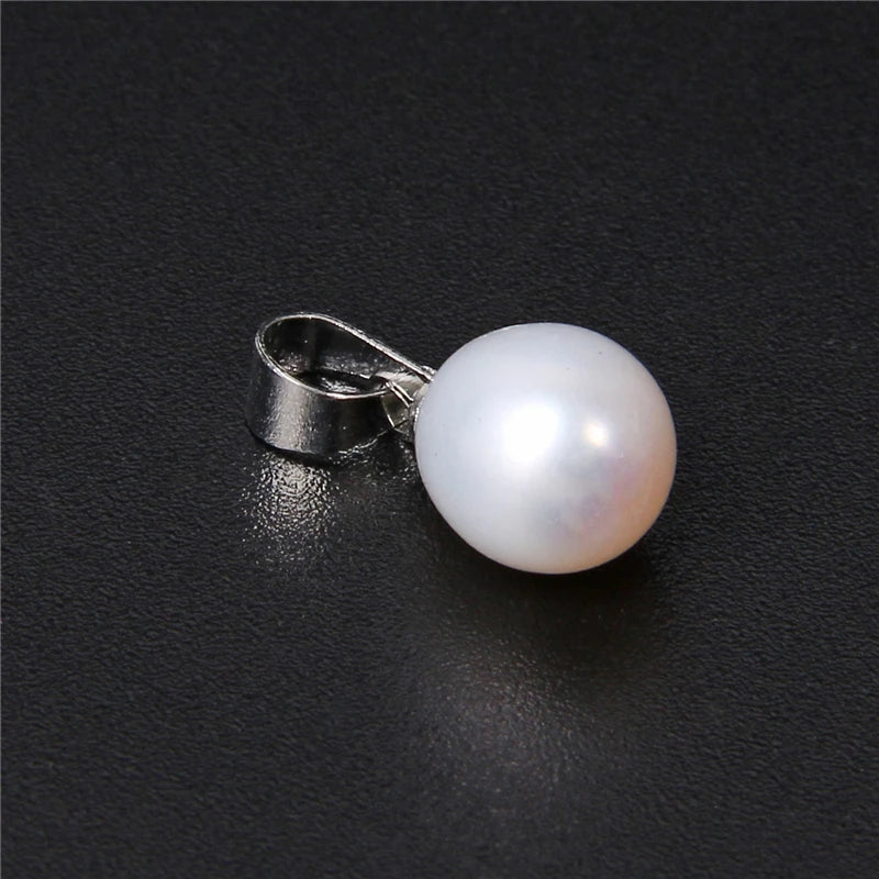 10PCS Water Drop Pearl Pendants Clasps for Jewelry Making
