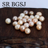 8-9mm 50pcs AA Mixed Colors No Hole Natural Freshwater Pearl Loose Beads