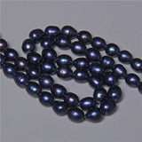 Natural Fresh Water Pearl Rice Oval Loose Beads 14'' String