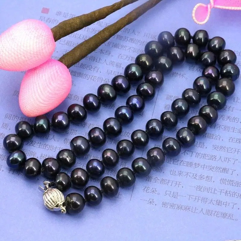 8-9mm Freshwater Pearl Necklace 18 Inch DIY Women Hot Jewelry Making