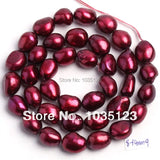 8-9mm Deep Red Freshwater Pearl Beads 35-38cm W192