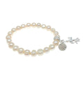 Freshwater Pearl Bracelet with Sparkle Ball Charm