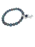 Freshwater Pearl Bracelet with Sparkle Ball Charm