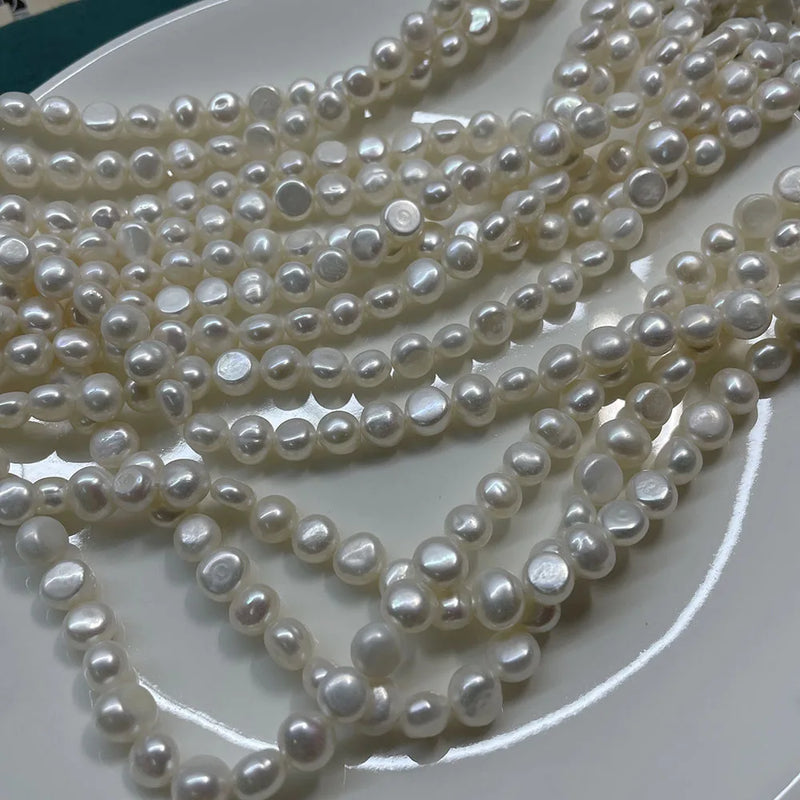 8-9mm Light Baroque Freshwater Pearl Scattered Beads Necklace