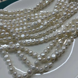 8-9mm Light Baroque Freshwater Pearl Scattered Beads Necklace