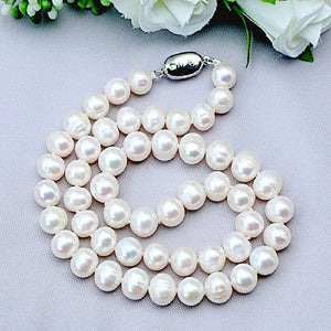Natural Freshwater Pearl 925 Sterling Silver Choker Necklace