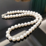 8-9mm Near Round Slightly Flawed Freshwater Pearl Necklace Set